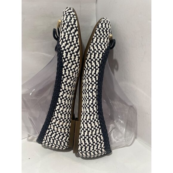 TALBOTS OLYMPIA Womens OPEN-WEAVE BALLET FLATS - BI-COLOR bow texture size 7.5 - Picture 4 of 7